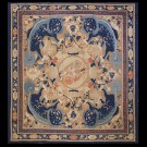 18th Century Chinese Ningxia Main Hall Carpet with Foo Dogs